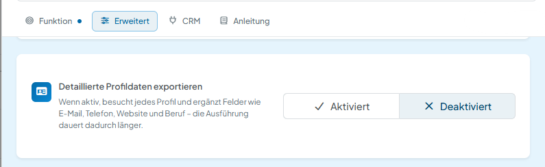 Datensparsame Nutzung von Profilinformationen in CompLeadly