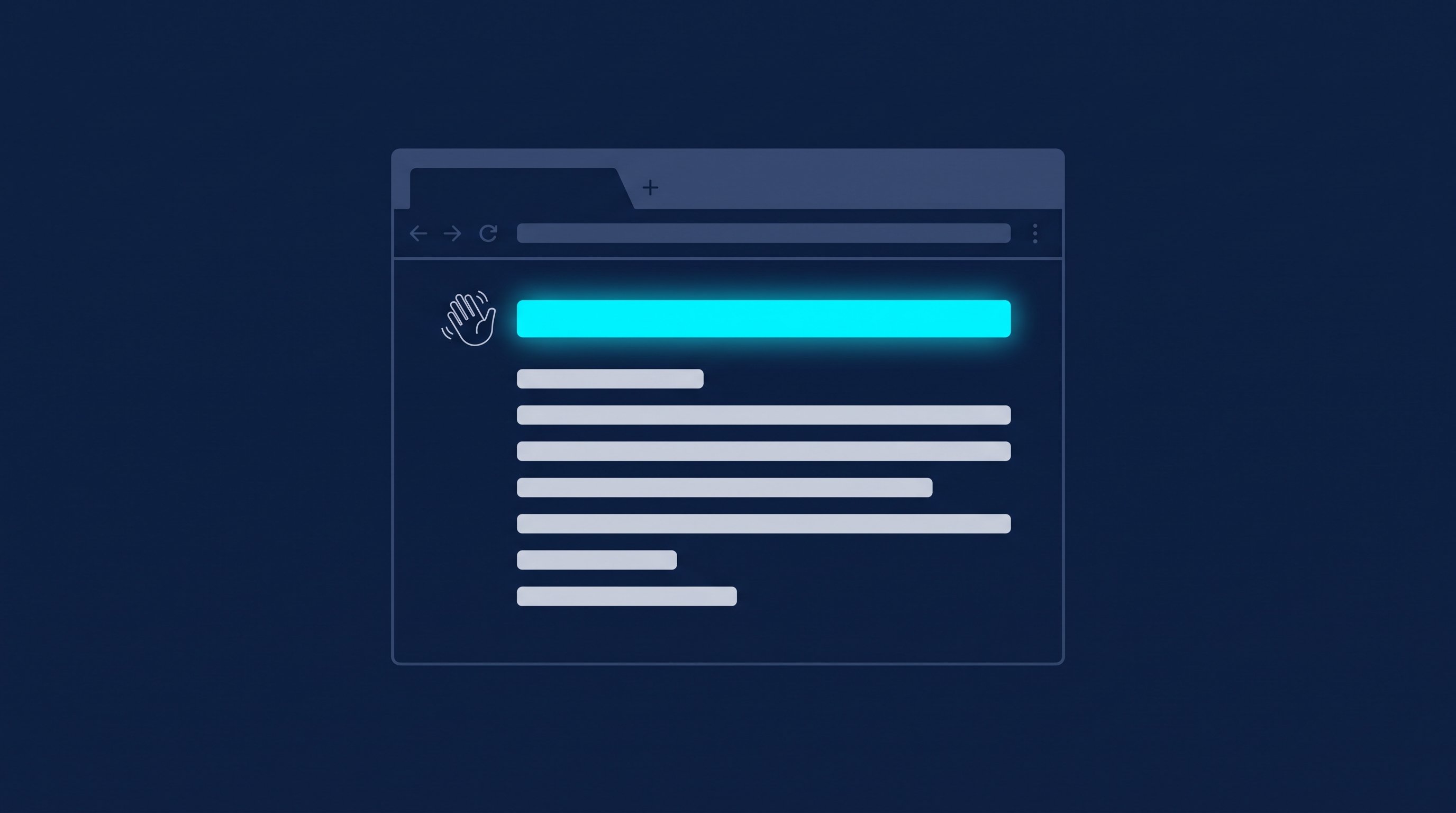 Illustration zur Anrede in der E-Mail: Die erste Zeile eines E-Mail-Fensters ist hervorgehoben, daneben eine grüßende Hand als Zeichen für den richtigen Anfang