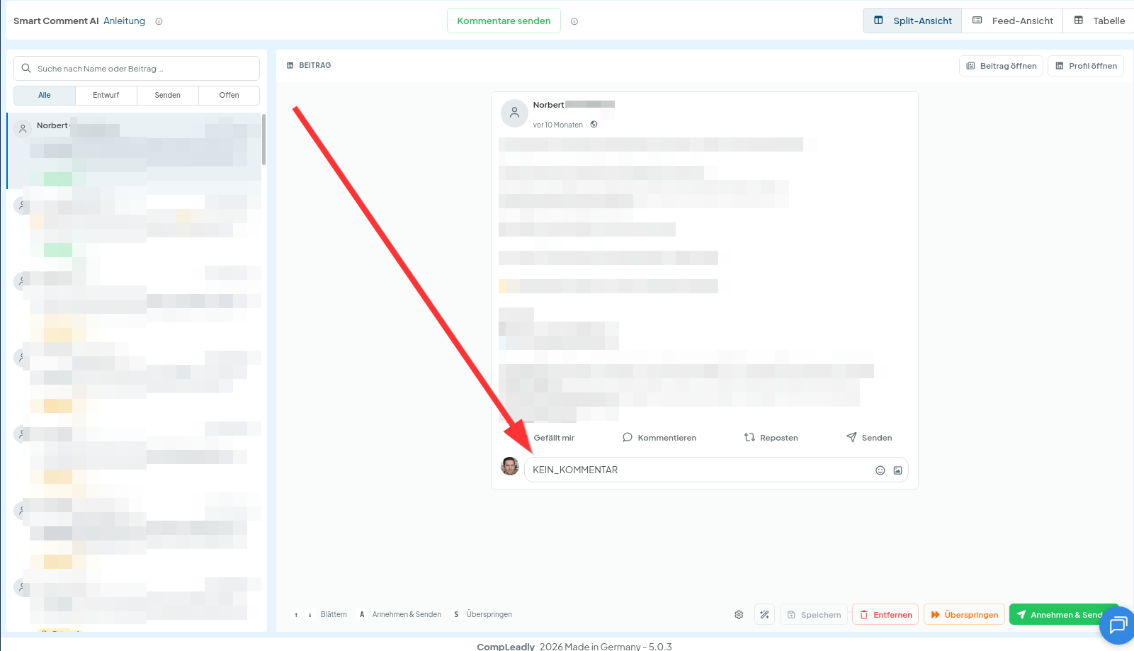 Smart Comment AI: Bestimmte Beiträge und Themen vom Kommentieren ausschließen