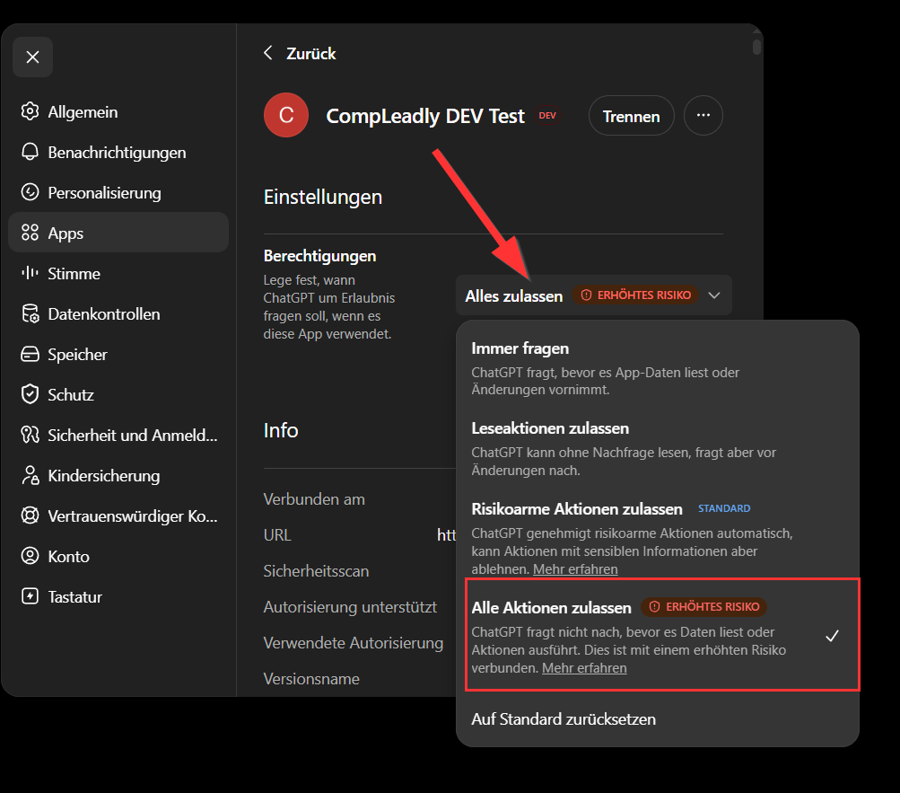 Set up ChatGPT access to your CompLeadly account