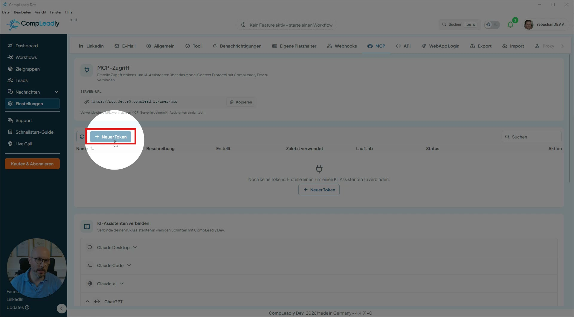Set up ChatGPT access to your CompLeadly account