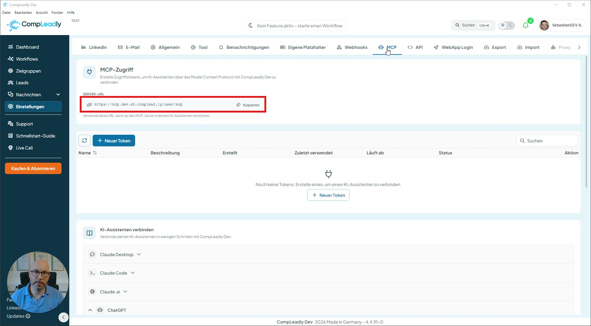 Set up ChatGPT access to your CompLeadly account